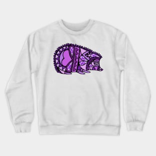 Purple Awareness Ribbon Hedgehog Mandala Crewneck Sweatshirt